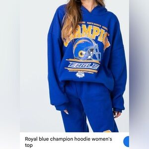 Edikted, hoodie set , royal blue, top medium/large, bottom(medium)